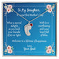 To Daughter On First Mother's Day Personalized Baby Foot Necklace Love Dad