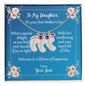 To Daughter On First Mother's Day Personalized Baby Foot Necklace Love Dad