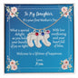 To Daughter On First Mother's Day Personalized Baby Foot Necklace Love Mom
