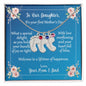 To Daughter On First Mother's Day Personalized Baby Foot Necklace Love Mom and Dad