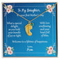 To Daughter On First Mother's Day Personalized Baby Foot Necklace Love Mom