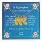 To Daughter On First Mother's Day Personalized Baby Foot Necklace Love Mom