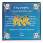 To Daughter On First Mother's Day Personalized Baby Foot Necklace Love Mom