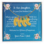 To Daughter On First Mother's Day Personalized Baby Foot Necklace Love Mom and Dad