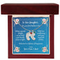 To Daughter On First Mother's Day Personalized Baby Foot Necklace Love Mom and Dad