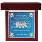 To Daughter On First Mother's Day Personalized Baby Foot Necklace Love Mom and Dad
