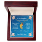 To Daughter On First Mother's Day Personalized Baby Foot Necklace Love Mom and Dad