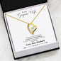 To My Gorgeous Wife Heart Necklace on Message Card To My Last Breath I Love You