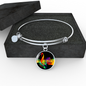 Treble Clef Music Charm Bangle Bracelet