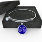 Blue Bicycle Bangle Bracelet