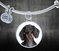 Black and Tan Dachshund Bangle Bracelet