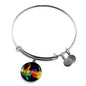 Treble Clef Music Charm Bangle Bracelet