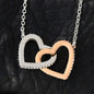 To Our Daughter Joined Hearts Necklace Mom and Dad Message Card Stronger Than You Think