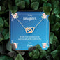 Daughter Be Who God Meant You To Be Love Mom Hearts Necklace On Message Card