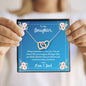 To Our Daughter Joined Hearts Necklace Mom and Dad Message Card Stronger Than You Think