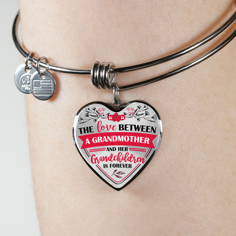 The Love Between A Grandmother And Her Grandchildren Is Forever Bangle Bracelet