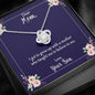 Mom Taught Me To Believe In Me From Son Love Knot Necklace On Message Card
