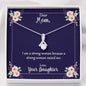 Mom I Am A Strong Woman Necklace and Message Card