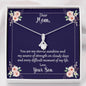 Mom From Son You Are My Eternal Sunshine Alluring Beauty Necklace On Message Card