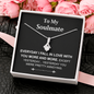 Pendant Necklace On Message Card To My Soulmate Fall In Love Funny