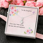 Necklace On Card With Your Name & Hers For Daughter Heart Fills With Happiness