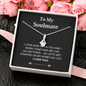 Pendant Necklace On Message Card To My Soulmate Love Work Together Honey-Do Funny