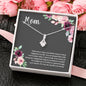 Mom Message Card Necklace No One Can Ever Fill Your Shoes