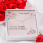Necklace On Card With Your Name & Hers For Daughter Heart Fills With Happiness