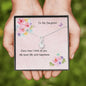 Necklace On Card With Your Name & Hers For Daughter Heart Fills With Happiness