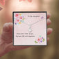 Necklace On Card With Your Name & Hers For Daughter Heart Fills With Happiness