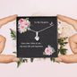 Necklace On Card With Your Name & Hers For Daughter Heart Fills With Happiness