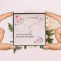 Necklace On Card With Your Name & Hers For Daughter Heart Fills With Happiness