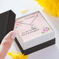 Necklace On Card With Your Name & Hers For Daughter Heart Fills With Happiness
