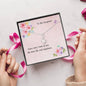 Necklace On Card With Your Name & Hers For Daughter Heart Fills With Happiness
