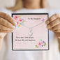 Necklace On Card With Your Name & Hers For Daughter Heart Fills With Happiness