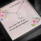 Necklace On Card With Your Name & Hers For Daughter Heart Fills With Happiness