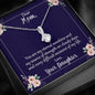 Mom You Are My Eternal Sunshine Message Card From Daughter With Ribbon Pendant Necklace