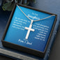 To Our Daughter, Isaiah 41:10, Cross Necklace On Message Card