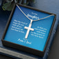 To Our Daughter Romans 15:13 Cross Necklace on Message Card