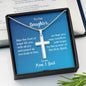 To Our Daughter Romans 15:13 Cross Necklace on Message Card