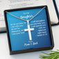 To Our Daughter, Isaiah 41:10, Cross Necklace On Message Card