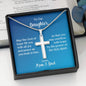 To Our Daughter Romans 15:13 Cross Necklace on Message Card