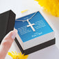 To Our Daughter Romans 15:13 Cross Necklace on Message Card