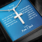 To Our Daughter, Isaiah 41:10, Cross Necklace On Message Card