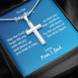 To Our Daughter Romans 15:13 Cross Necklace on Message Card