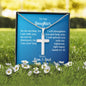 To Our Daughter, Isaiah 41:10, Cross Necklace On Message Card