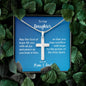 To Our Daughter Romans 15:13 Cross Necklace on Message Card