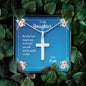 Daughter Be Who God Meant You To Be Cross Necklace Love Mom Message Card