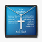 To Our Daughter, Isaiah 41:10, Cross Necklace On Message Card