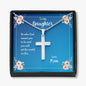 Daughter Be Who God Meant You To Be Cross Necklace Love Mom Message Card